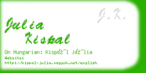 julia kispal business card